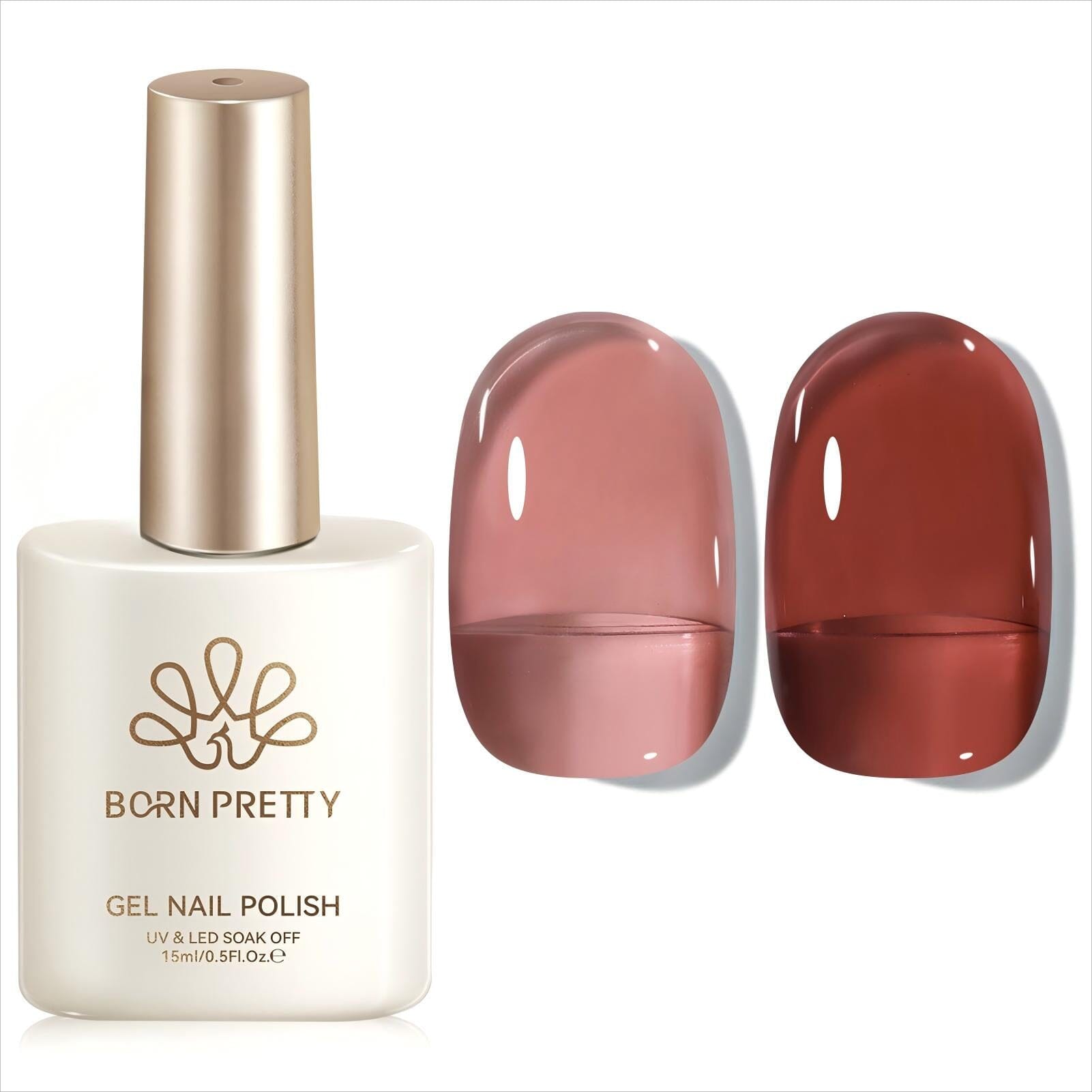 Jelly Gel Polish TS26 Smoky Rose 15ml Gel Nail Polish BORN PRETTY 