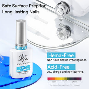 3 in 1 Nail Prep 15ml Gel Nail Polish BORN PRETTY 