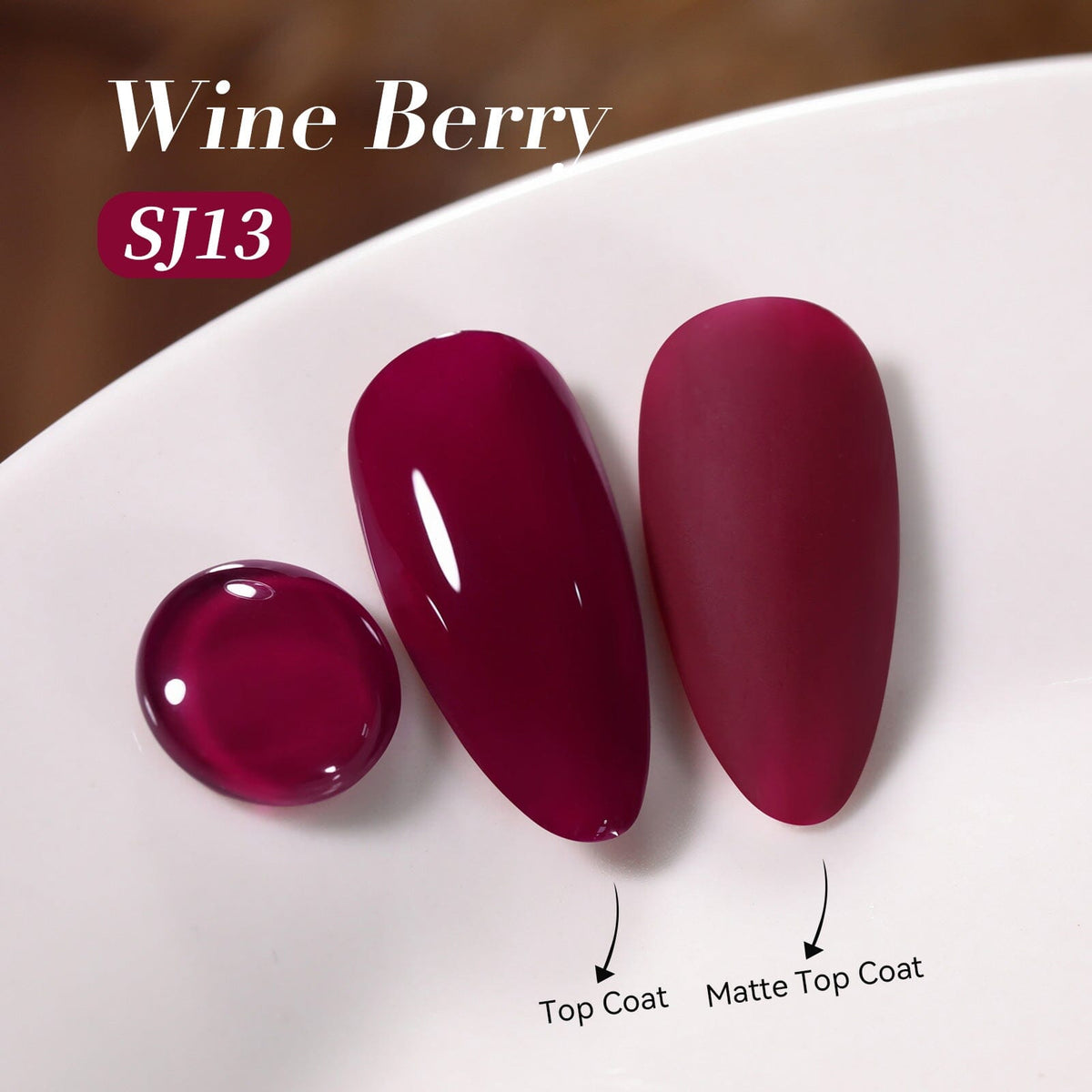 Color Nail Gel SJ13 Wine Berry 15ml HEMA/TPO FREE Gel Nail Polish BORN PRETTY 