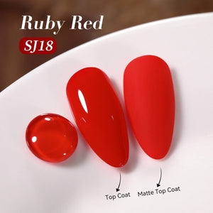 Color Nail Gel SJ18 Ruby Red 15ml HEMA/TPO FREE Gel Nail Polish BORN PRETTY 