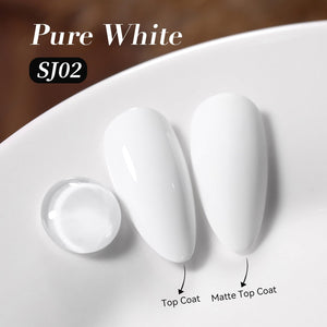 Color Nail Gel SJ02 Pure White 15ml HEMA/TPO FREE Gel Nail Polish BORN PRETTY 