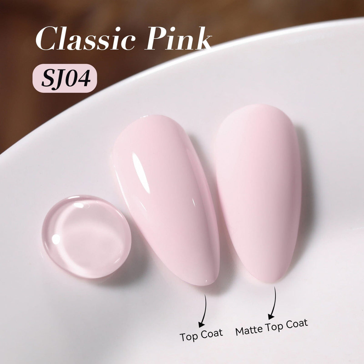 Color Nail Gel SJ04 Classic Pink 15ml HEMA/TPO FREE Gel Nail Polish BORN PRETTY 