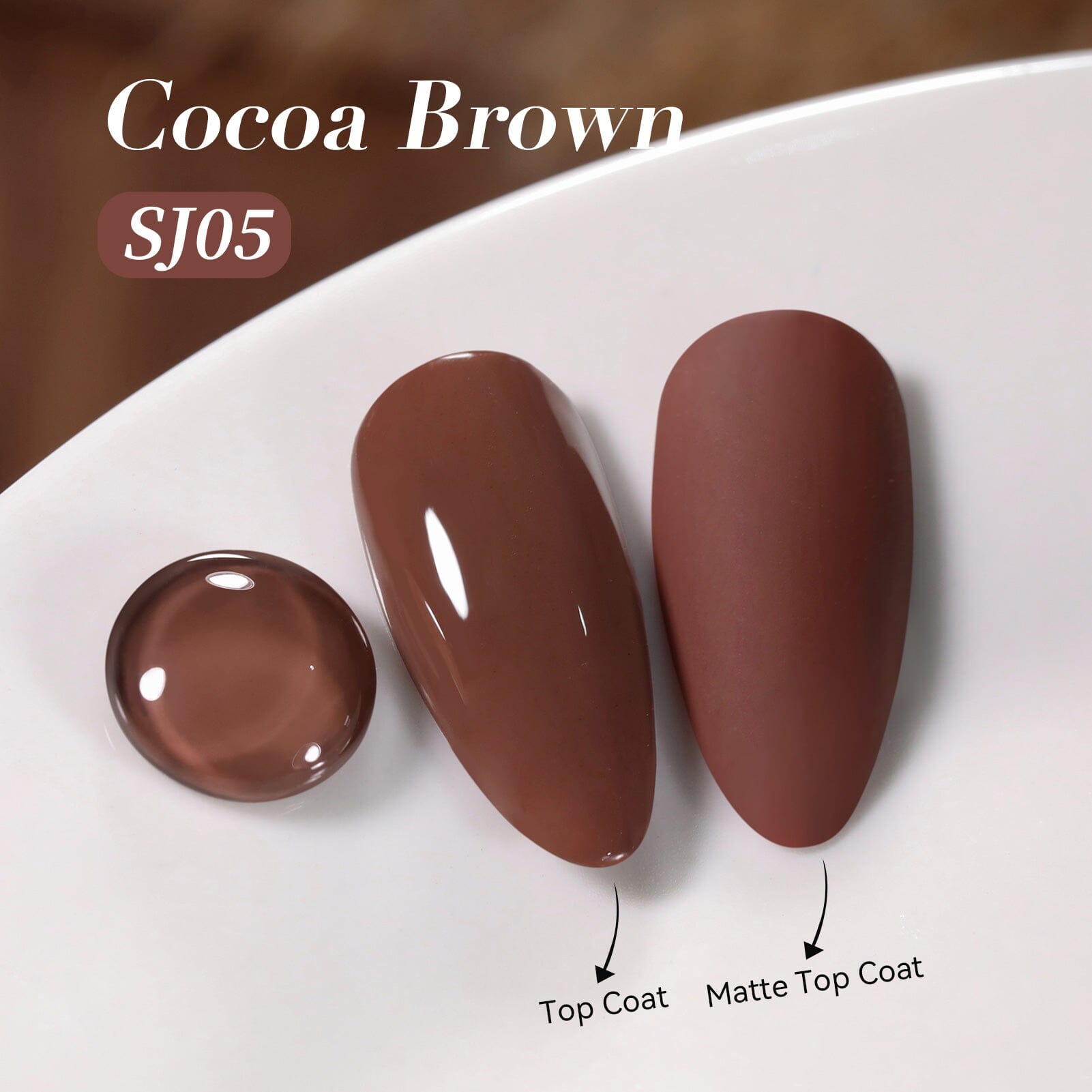 Color Nail Gel SJ05 Cocoa Brown 15ml HEMA/TPO FREE Gel Nail Polish BORN PRETTY 