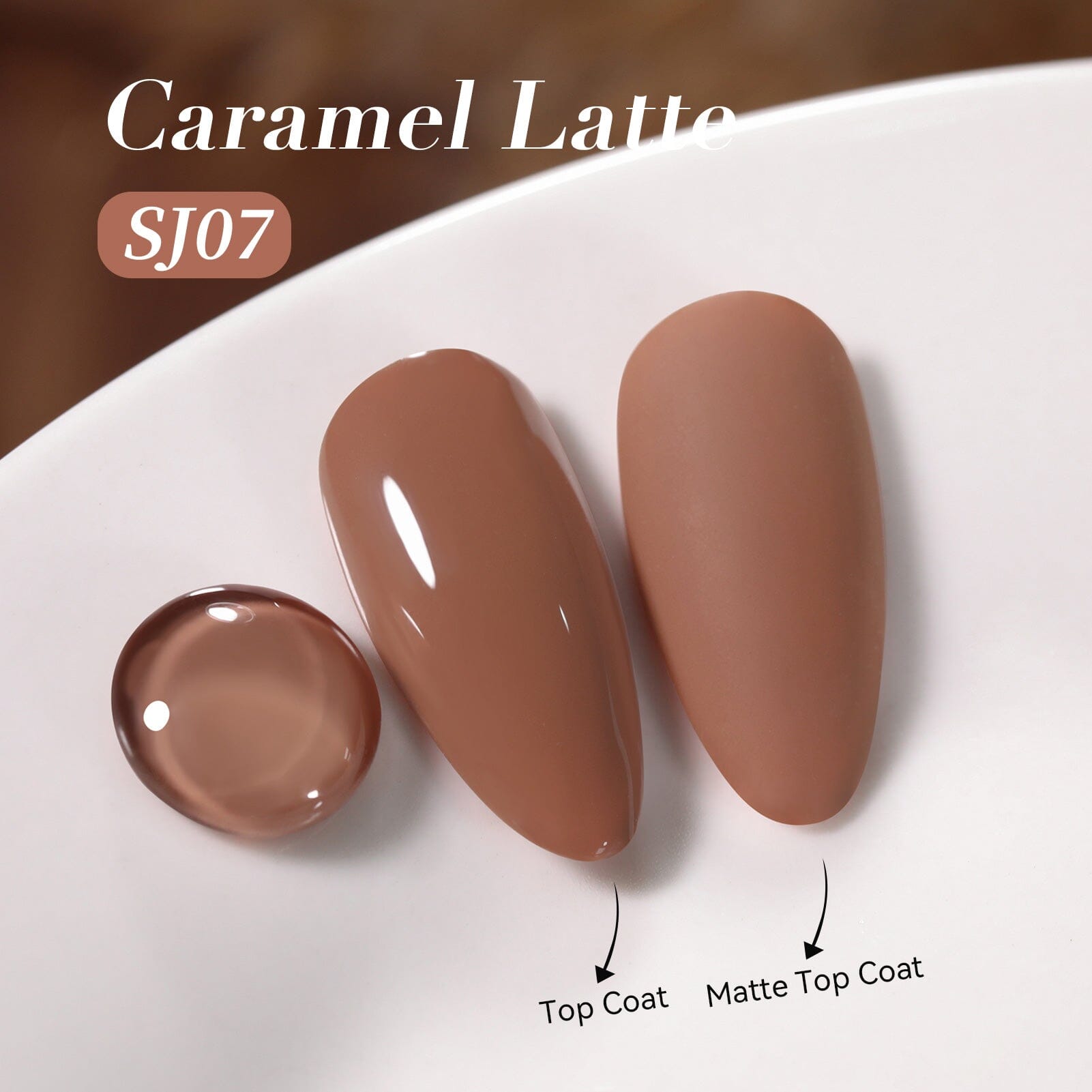 Color Nail Gel SJ07 Caramel Latte 15ml HEMA/TPO FREE Gel Nail Polish BORN PRETTY 