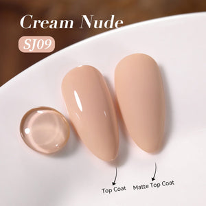 Color Nail Gel SJ09 Cream Nude 15ml HEMA/TPO FREE Gel Nail Polish BORN PRETTY 