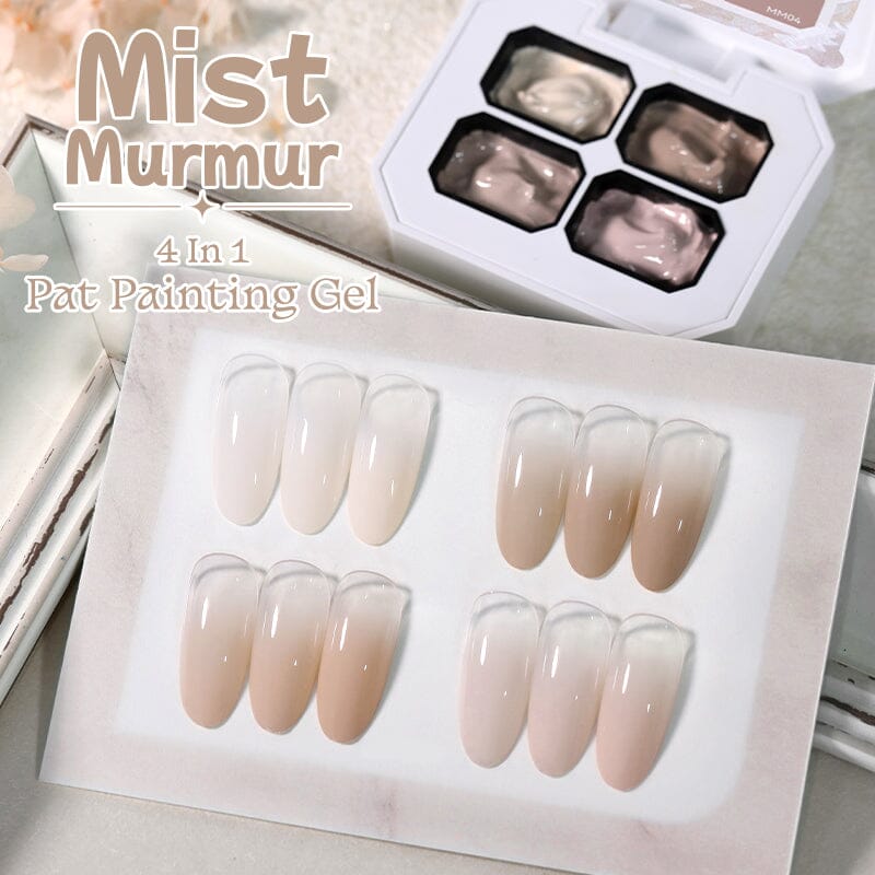 4 Colors 4 in 1 Pat Painting Gel Mist Murmur Gel Nail Polish UR SUGAR 