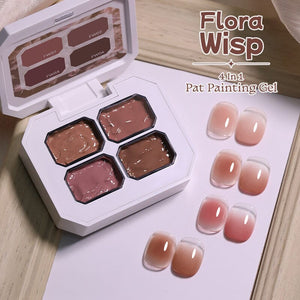 4 Colors 4 in 1 Pat Painting Gel Flora Wisp Gel Nail Polish UR SUGAR 