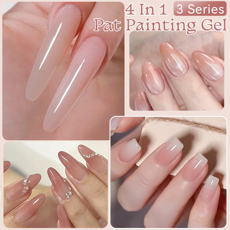 4 Colors 4 in 1 Pat Painting Gel Mist Murmur Gel Nail Polish UR SUGAR 