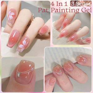 4 Colors 4 in 1 Pat Painting Gel Mist Murmur Gel Nail Polish UR SUGAR 