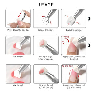 100pcs White Sponges Grabbing Pen Set Tools & Accessories No Brand 