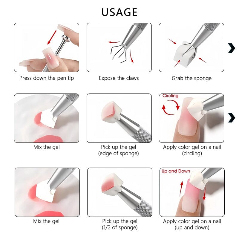 100pcs White Sponges Grabbing Pen Set Tools & Accessories No Brand 