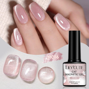 Glass Cat Magnetic Gel MC06 7ml Gel Nail Polish LILYCUTE 