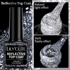 Reflective Top Coat 7ml Gel Nail Polish LILYCUTE 