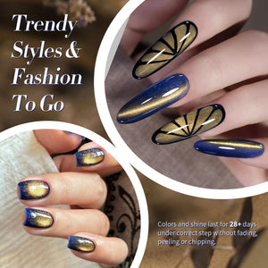 HEMA/TPO FREE Golden Shimmer Cat Magnetic Gel MY231 Sunset Gaze 15ml Gel Nail Polish BORN PRETTY 