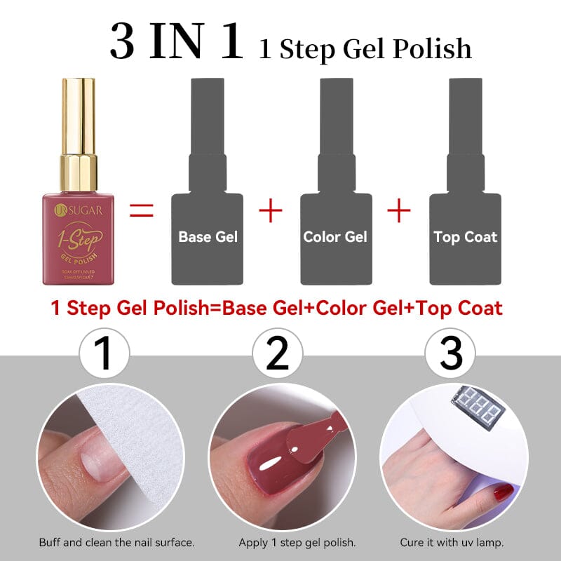 6 Colors 1 Step Gel Polish Set #05 15ml Gel Nail Polish UR SUGAR 