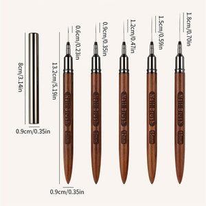 Wooden Handle Nail Liner Brush Tools & Accessories No Brand 