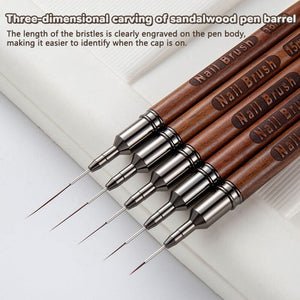 Wooden Handle Nail Liner Brush Tools & Accessories No Brand 