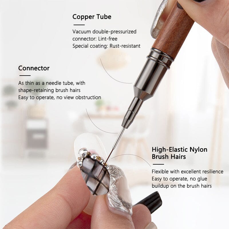 Wooden Handle Nail Liner Brush Tools & Accessories No Brand 