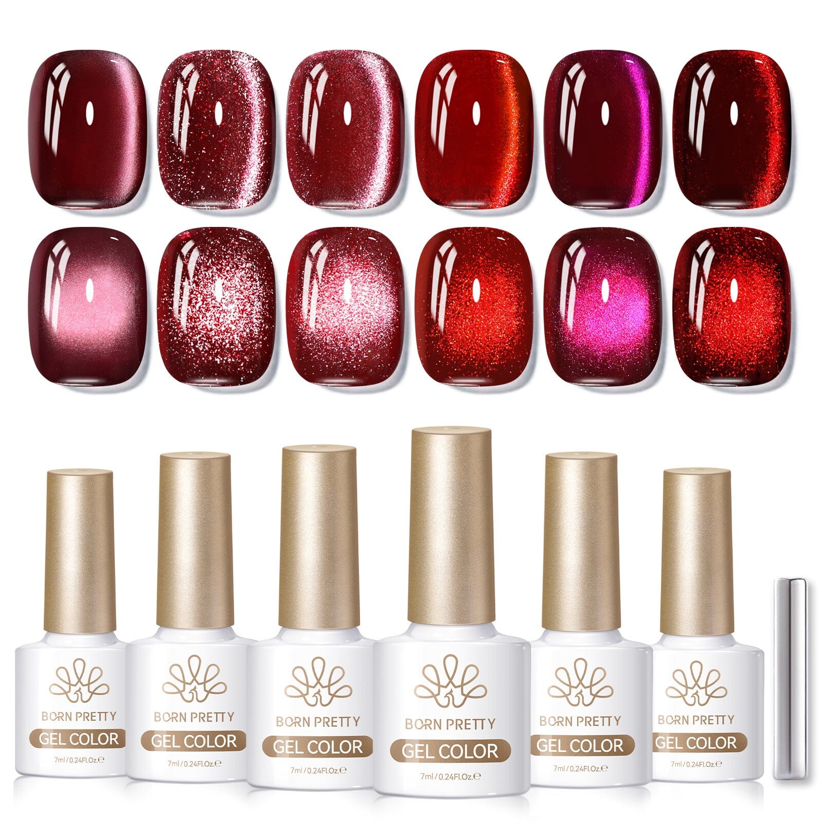 6 Colors Cat Magnetic Gel M30 Good Luck 7ml Gel Nail Polish BORN PRETTY 