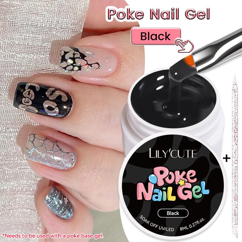 Poke Nail Gel Black 8ml Gel Nail Polish LILYCUTE 