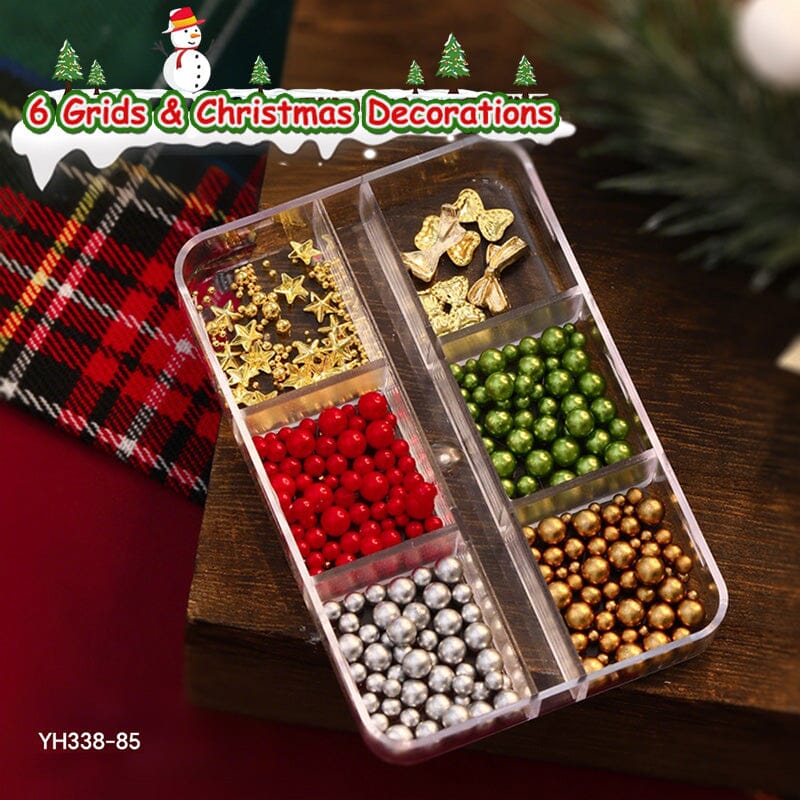 6 Grids Christmas Nail Decorations YH338-85 Nail Art No Brand 