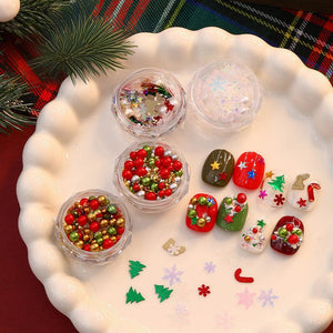 6 Grids Christmas Nail Decorations YH338-85 Nail Art No Brand 