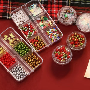 6 Grids Christmas Nail Decorations YH338-85 Nail Art No Brand 