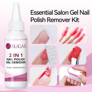 2 in 1 Nail Polish Gel Remover 100ml Nail Care UR SUGAR 