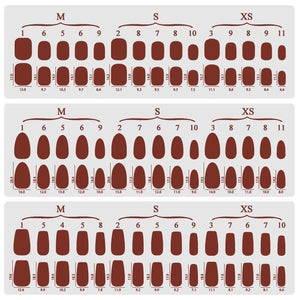 30pcs Red Short Squoval Press on Nails Nail Tips No Brand 