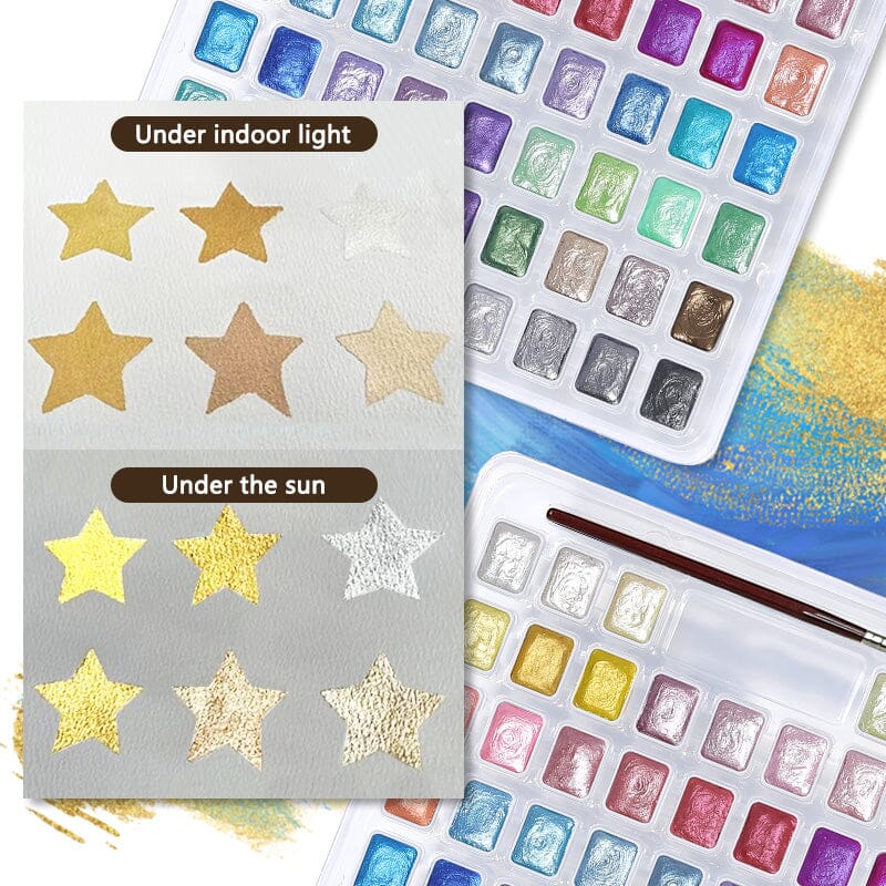 60 Colors Pearl Watercolor Pigment Nail Art No Brand 