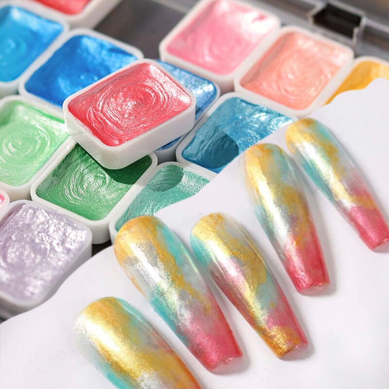 60 Colors Pearl Watercolor Pigment Nail Art No Brand 