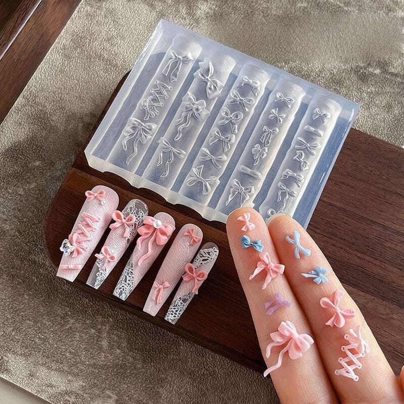 3D Silicone Nail Mold Bowknot #03 Tools & Accessories No Brand 