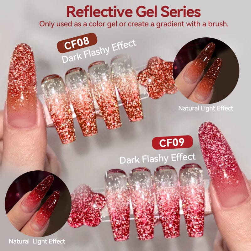 9 Colors 4 In 1 Pat Painting Gel Crimson Flicker Gel Nail Polish UR SUGAR 