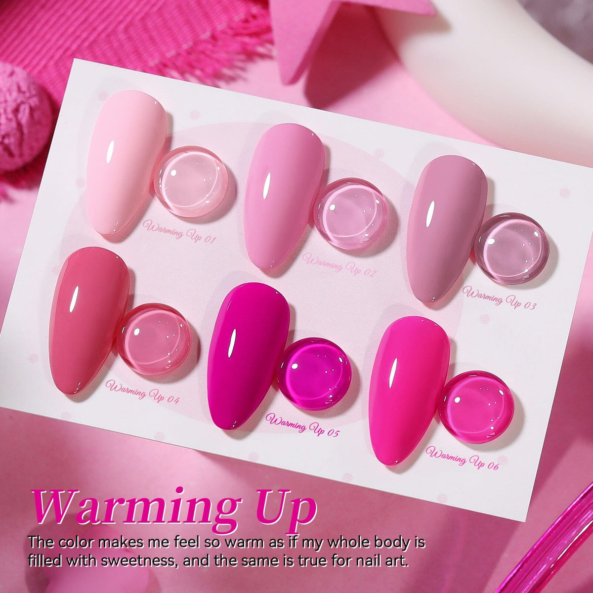 6 Colors Gel Set S46 Warming Up 7ml Gel Nail Polish BORN PRETTY 