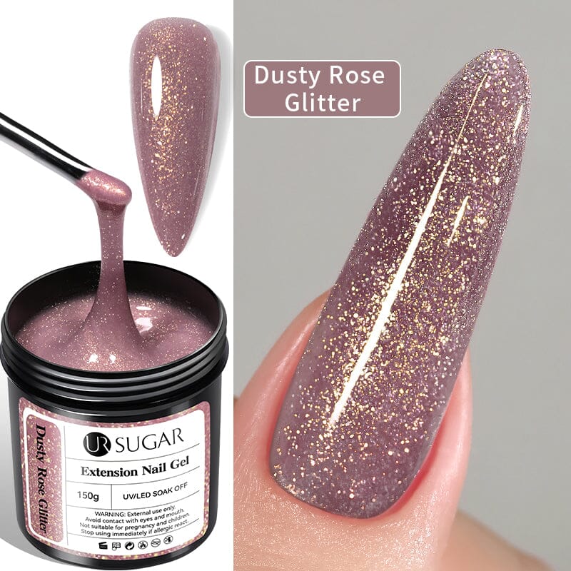 Dusty Rose Glitter Extension Nail Gel 150g Extension Nail Gel UR SUGAR 
