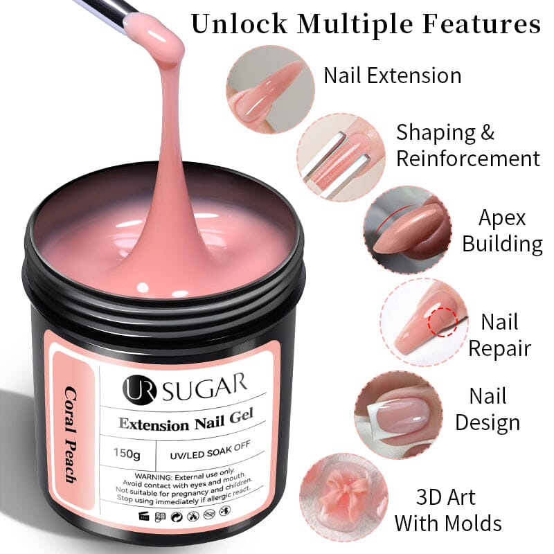 Warm Apricot Extension Nail Gel 150g Extension Nail Gel UR SUGAR 