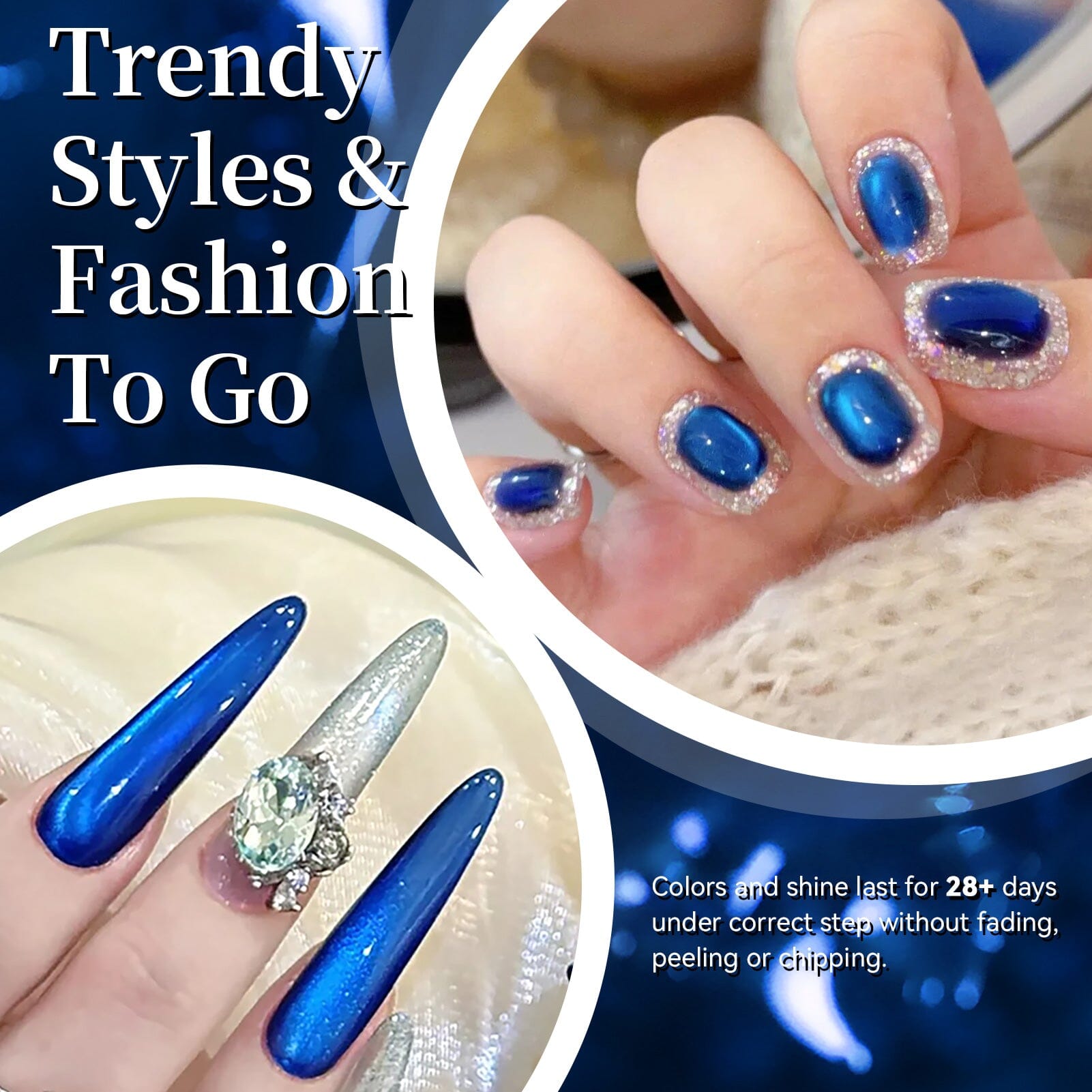 Crystal Cat Magnetic Gel MY376 Rhine Lake 15ml HEMA/TPO FREE Gel Nail Polish BORN PRETTY 