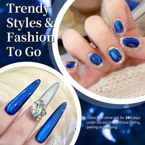 Crystal Cat Magnetic Gel MY376 Rhine Lake 15ml HEMA/TPO FREE Gel Nail Polish BORN PRETTY 