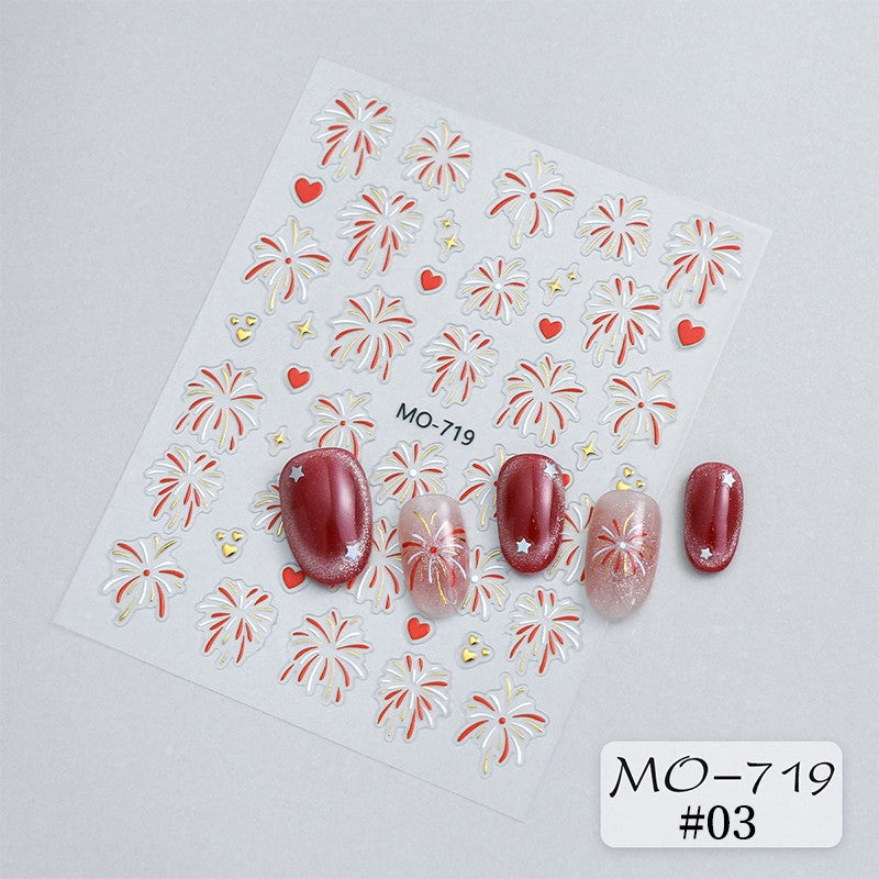 Firework 3D Nail Sticker