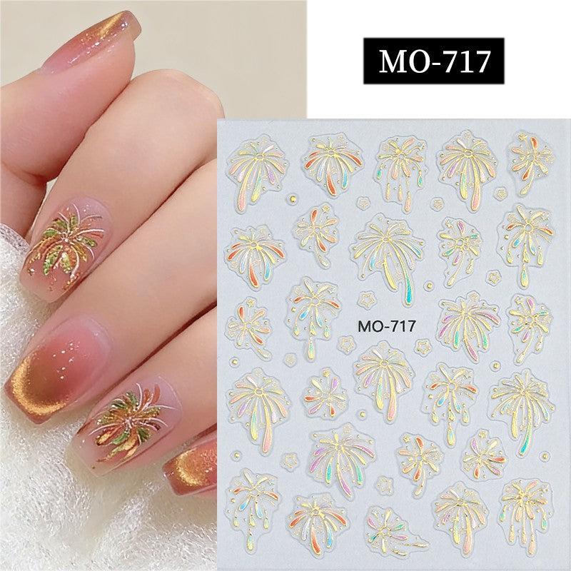 Firework 3D Nail Sticker