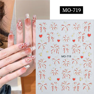 Firework 3D Nail Sticker