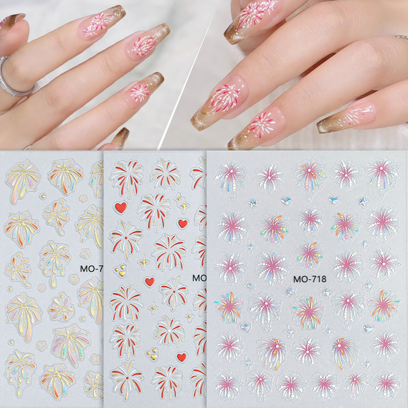 Firework 3D Nail Sticker
