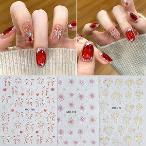 Firework 3D Nail Sticker