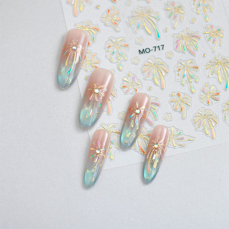 Firework 3D Nail Sticker