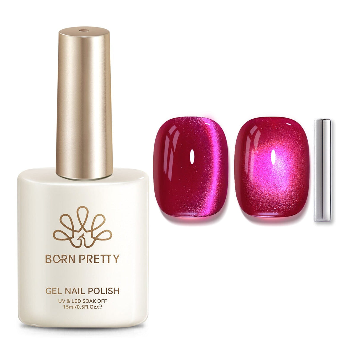 Glass Cat Magnetic Gel MY392 Pink Foyd 15ml Gel Nail Polish BORN PRETTY 
