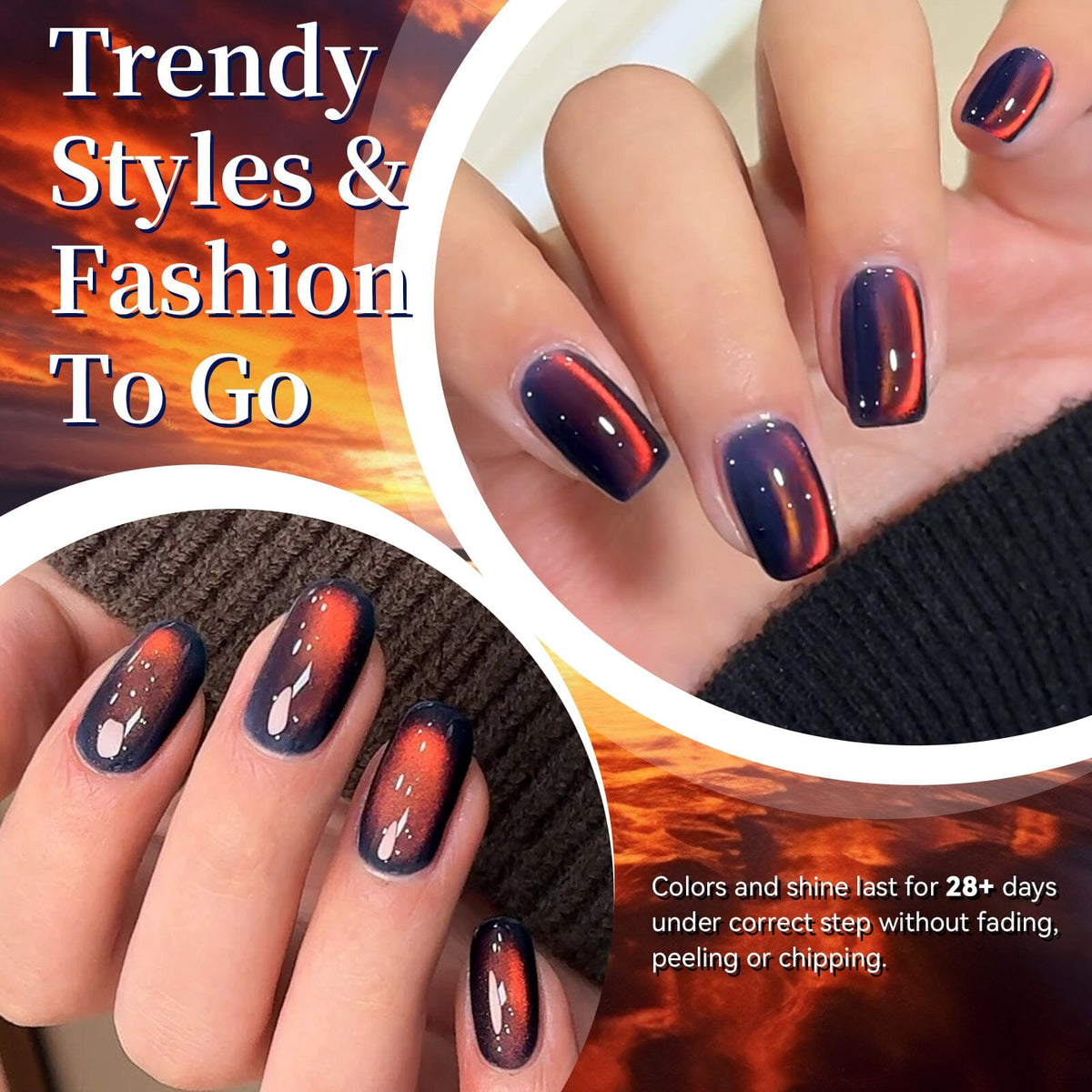 Colored Cat Magnetic Gel MY393 Blazing Sky 15ml Gel Nail Polish BORN PRETTY 