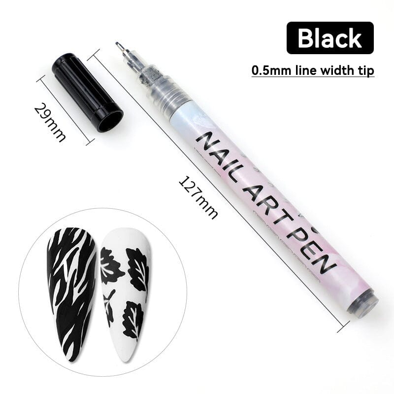 Nail Painting Pen #06 Black 0.5mm Head Clearance No Brand 