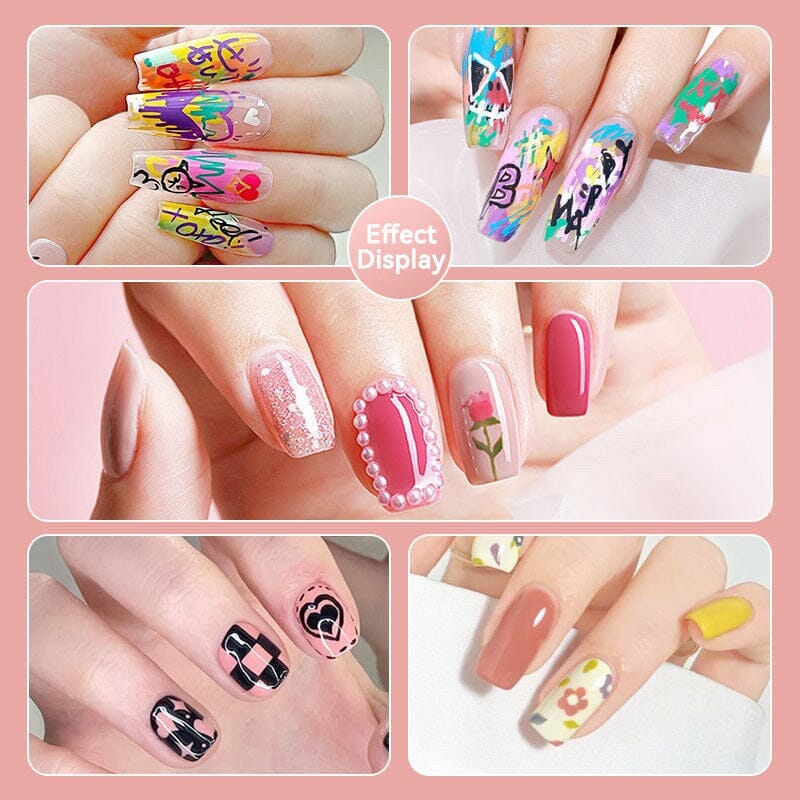 4 Colors Nail Painting Pen Set #02 0.5mm Head Clearance No Brand 