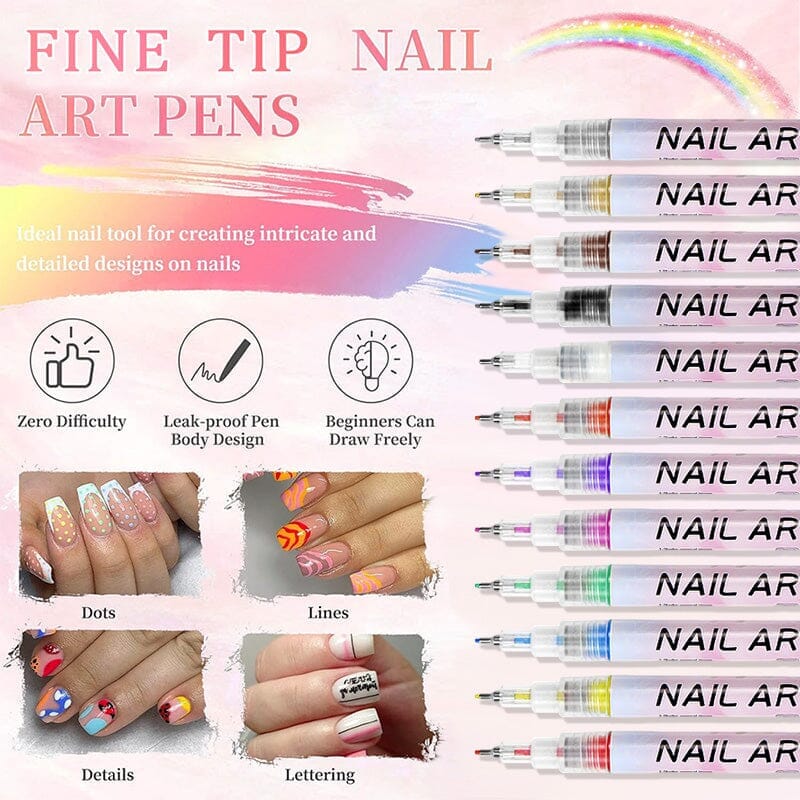 Nail Painting Pen #11 Gold-colored 0.5mm Head Clearance No Brand 