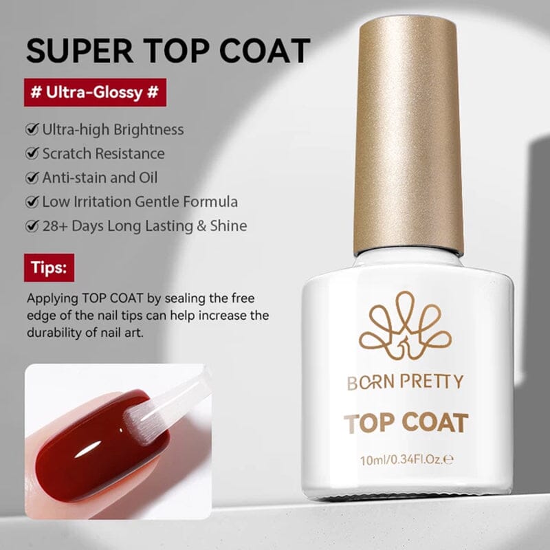 Base Gel Super Top Coat 10ml Base & Top Coat BORN PRETTY Super Top Coat 
